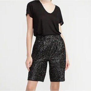 Express High Waisted Sequin Bermuda Shorts 00